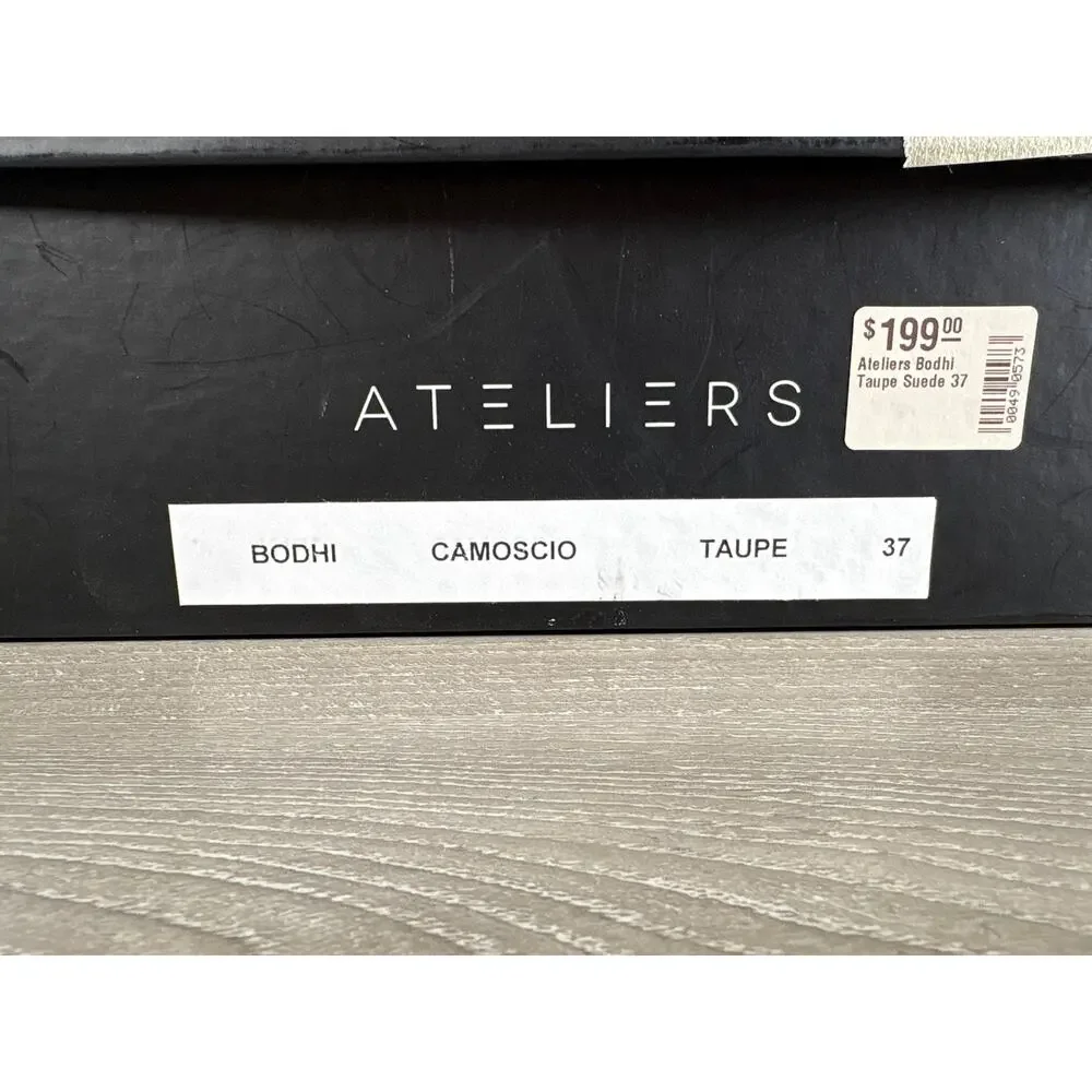 Ateliers‎ Bodhi Women'sBrown Oilked Suede Leather Boots Size 37 US 7- NIB
